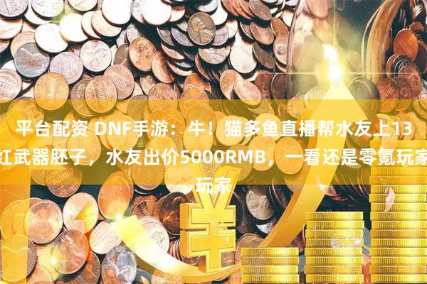 平台配资 DNF手游：牛！猫多鱼直播帮水友上13红武器胚子，水友出价5000RMB，一看还是零氪玩家