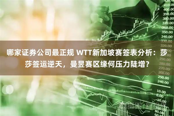哪家证券公司最正规 WTT新加坡赛签表分析：莎莎签运逆天，曼昱赛区缘何压力陡增？